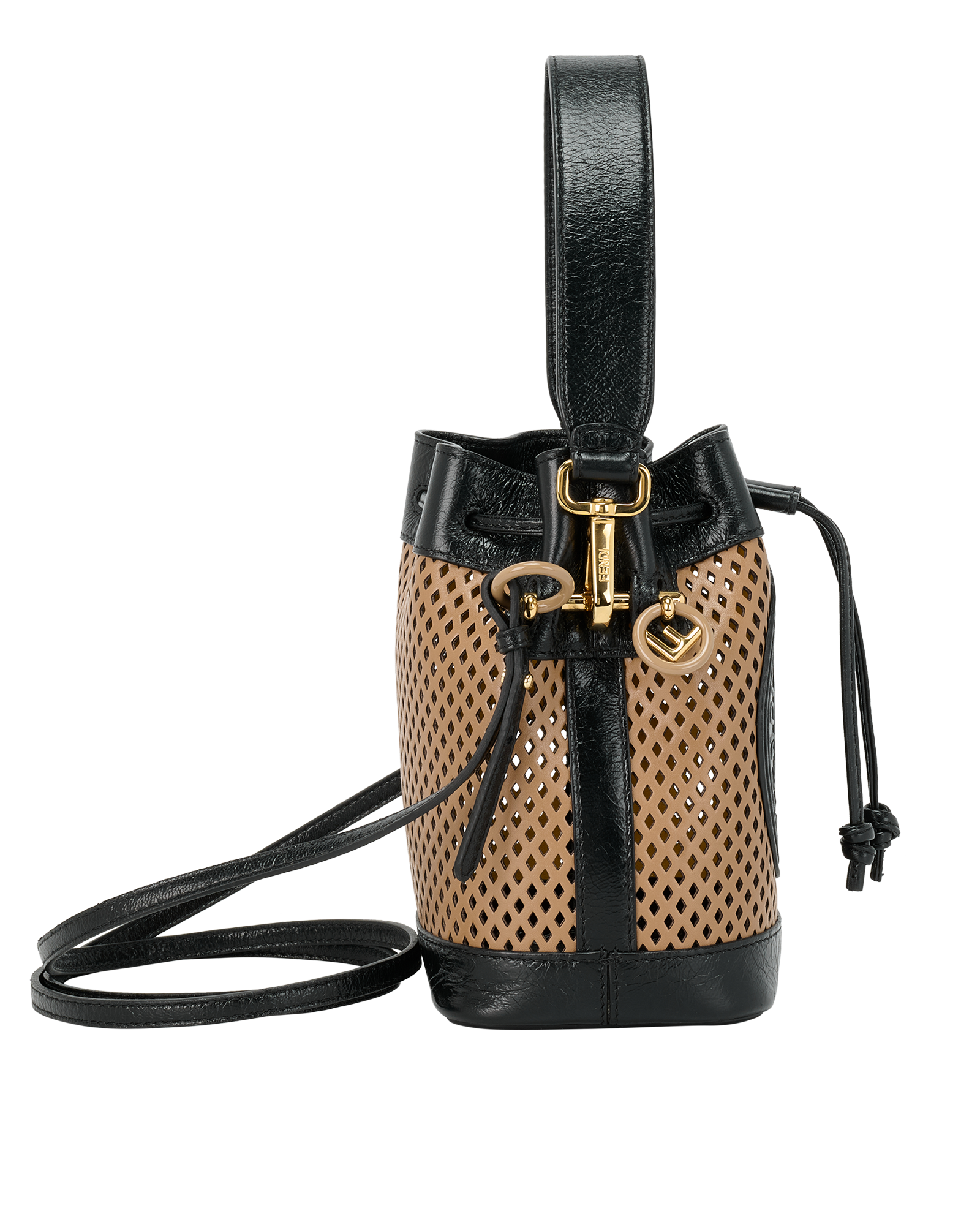 Mini Mon Tresor, &pound;695, Handbags, Black/Tan, Leather, Side view